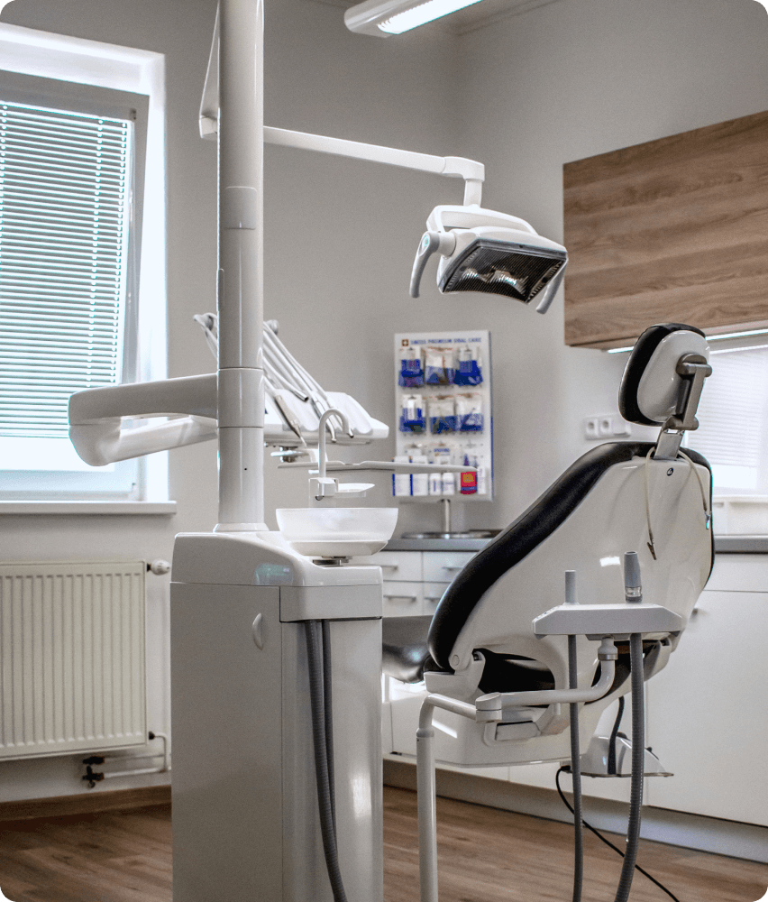 Moderní interiér a vybavení ordinace dentální hygieny Pardubice